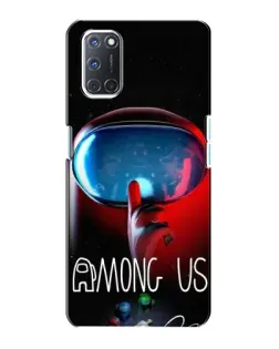 Чохол для OPPO A72 з картинкою «Червоний імпостер — макро»