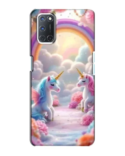 Чохол для OPPO A72 з картинкою «Веселка і єдинороги»