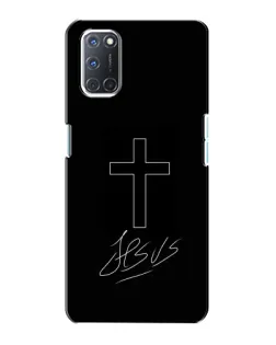 Чехол для OPPO A72 с картинкой «Графический крест Jesus»