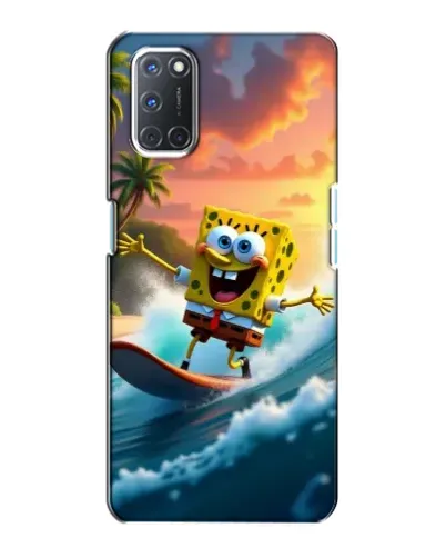 Чохол для OPPO A72 з картинкою «Губка Боб серфінгіст»
