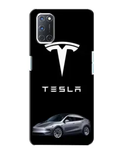 Чехол для OPPO A72 с картинкой «Tesla Model Y»