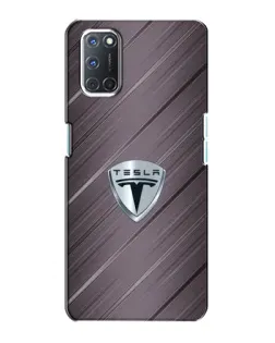 Чехол для OPPO A72 с картинкой «Металлическая текстура Tesla»
