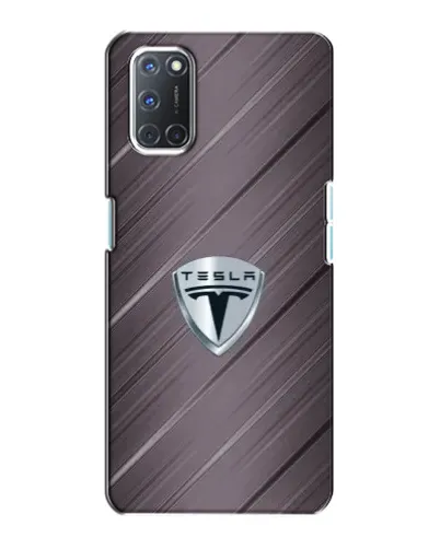 Чехол для OPPO A72 с картинкой «Металлическая текстура Tesla»