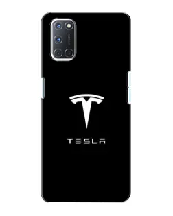 Чехол для OPPO A72 с картинкой «Tesla White Logo»