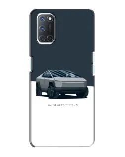 Чехол для OPPO A72 с картинкой «Серебристый Cybertruck Tesla»
