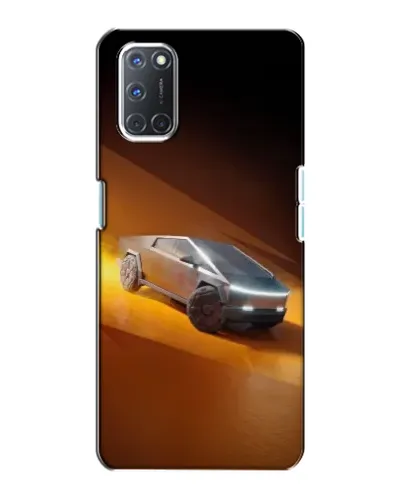 Чехол для OPPO A72 с картинкой «Cybertruck в пустыне»