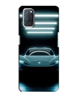 Чехол для OPPO A72 с картинкой «Tesla в неоне»