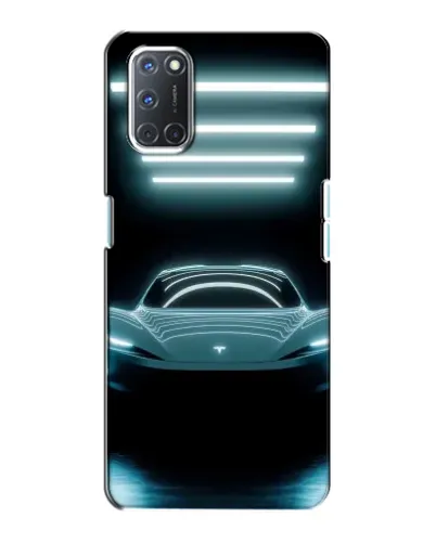 Чехол для OPPO A72 с картинкой «Tesla в неоне»