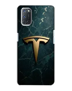 Чехол для OPPO A72 с картинкой «Мраморная Tesla Gold»