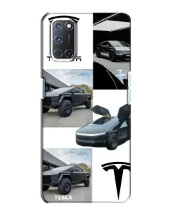 Чехол для OPPO A72 с картинкой «Коллаж Cybertruck Tesla»