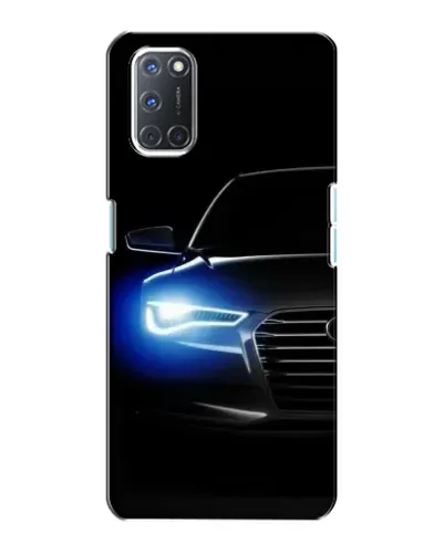 Чехол для OPPO A72 с картинкой «Неоновый взгляд Audi»