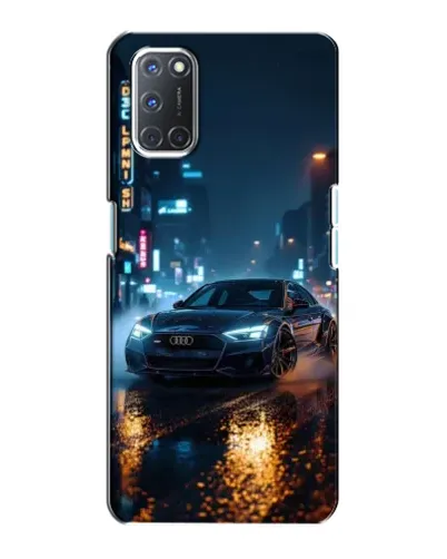 Чехол для OPPO A72 с картинкой «Ночной город и Audi»