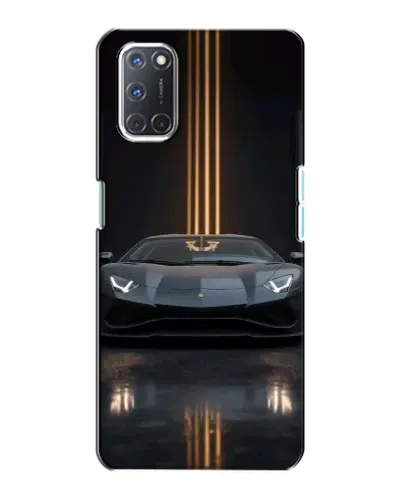 Чехол для OPPO A72 с картинкой «Lamborghini золотые линии»