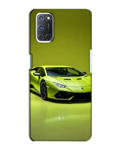 Чехол для OPPO A72 с картинкой «Салатовый Lamborghini Huracan»