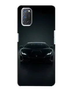 Чехол для OPPO A72 с картинкой «Черный Lamborghini Aventador»