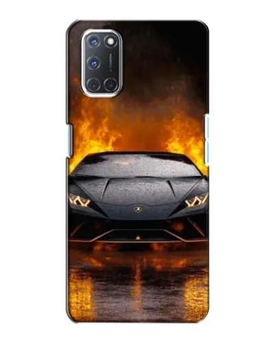 Чехол для OPPO A72 с картинкой «Lamborghini в огне»