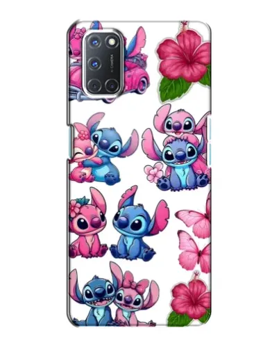 Чехол для OPPO A72 с картинкой «Стикеры Stitch и Angel»