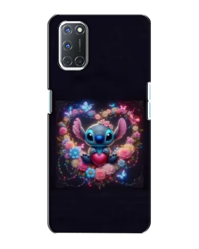 Чехол для OPPO A72 с картинкой «Stitch в цветах»