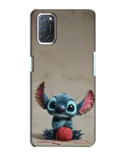 Чехол для OPPO A72 с картинкой «Стич на коричневом фоне»