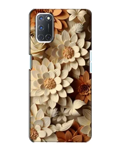 Чохол для OPPO A72 з картинкою «Бежевий флористичний декор»