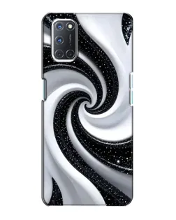 Чохол для OPPO A72 з картинкою «Чорно-біла спіраль»