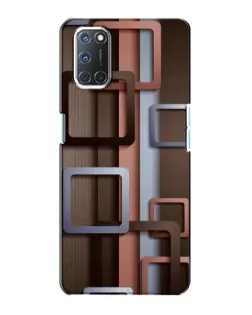 Чохол для OPPO A72 з картинкою «Коричневі об'ємні квадрати»