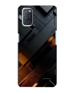 Чохол для OPPO A72 з картинкою «Чорні геометричні блоки»