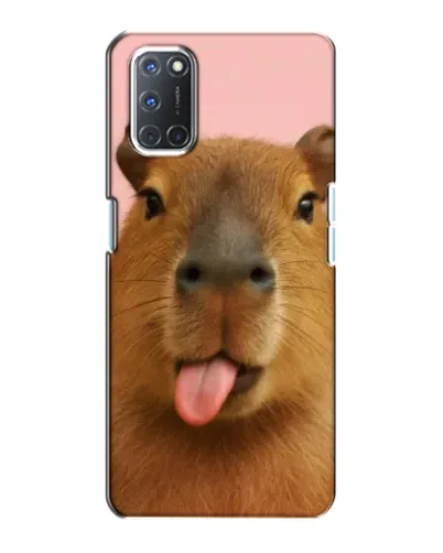 Чехол для OPPO A72 с картинкой «Капибара с языком»