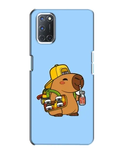 Чехол для OPPO A72 с картинкой «Капибара на скейте»