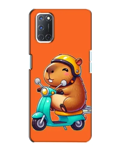 Чехол для OPPO A72 с картинкой «Капибара на скутере»