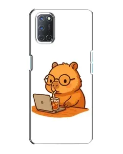 Чохол для OPPO A72 з картинкою «Капібара з ноутбуком»