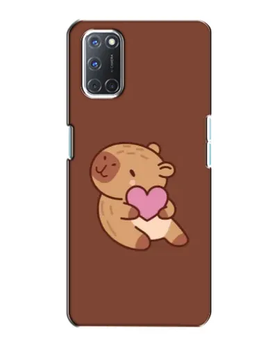 Чехол для OPPO A72 с картинкой «Капибара с сердцем»