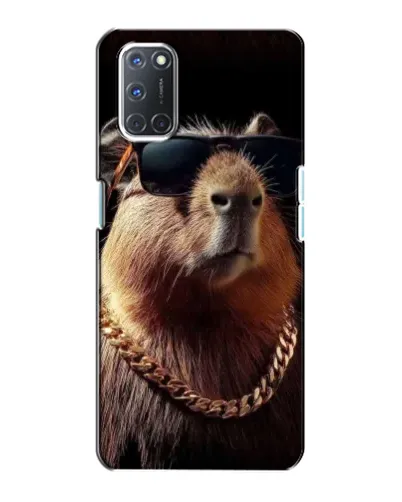 Чехол для OPPO A72 с картинкой «Капибара золотая цепь»
