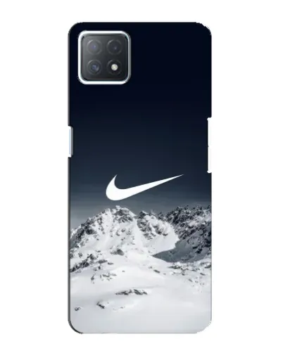 Чехол для OPPO A73 (5G) с картинкой «Nike — зимние горы»