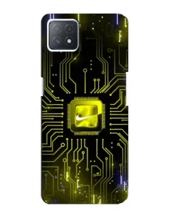 Чехол для OPPO A73 (5G) с картинкой «Nike — золотая искра» Чехол для OPPO A73 (5G) с картинкой «Nike — золотая искра»