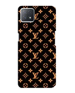 Чехол для OPPO A73 (5G) с картинкой «Золотая монограмма LV»