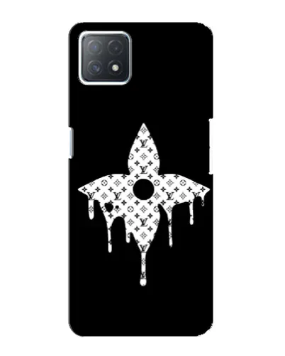 Чехол для OPPO A73 (5G) с картинкой «Цветочная монограмма»