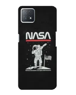 Чехол для OPPO A73 (5G) с картинкой «NASA — шагаем по Луне»
