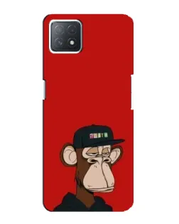 Чехол для OPPO A73 (5G) с картинкой «Bored Ape — красный фон»