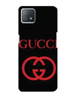 Чехол для OPPO A73 (5G) с картинкой «Gucci — красный логотип»