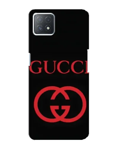 Чехол для OPPO A73 (5G) с картинкой «Gucci — красный логотип»