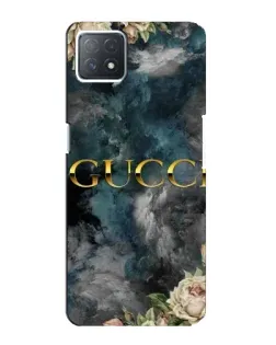 Чехол для OPPO A73 (5G) с картинкой «Абстрактные цветы Gucci»