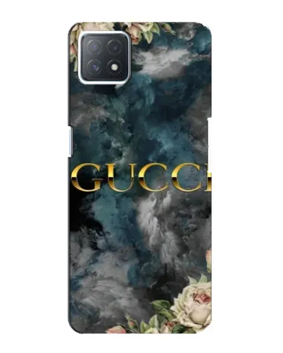 Чехол для OPPO A73 (5G) с картинкой «Абстрактные цветы Gucci»
