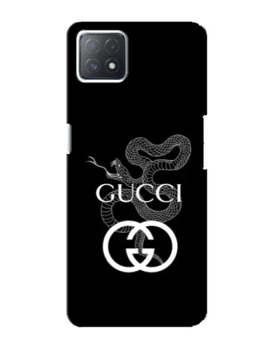 Чехол для OPPO A73 (5G) с картинкой «Gucci — серебряная змея»
