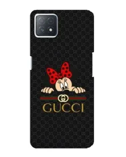 Чехол для OPPO A73 (5G) с картинкой «Минни Маус Gucci — черный»