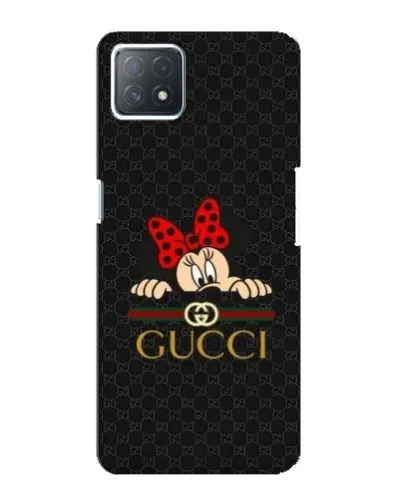 Чехол для OPPO A73 (5G) с картинкой «Минни Маус Gucci — черный»