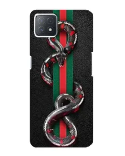 Чехол для OPPO A73 (5G) с картинкой «Gucci — змея на полосе»