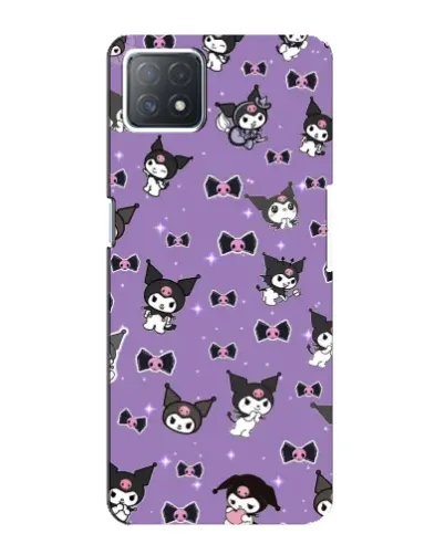 Чехол для OPPO A73 (5G) с картинкой «Kuromi — паттерн»