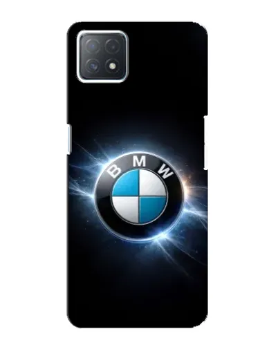 Чехол для OPPO A73 (5G) с картинкой «BMW — неоновое сияние»