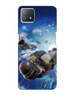 Чехол для OPPO A73 (5G) с картинкой «Десант PUBG — прыжок»